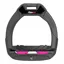 Flex-On Safe-On Junior Inclined Grip Stirrup - Grey/Black/Pink